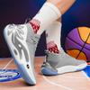 Men's Basketball Shoes Flame Pattern Non-slip Cushioning High-top Sports Sneakers