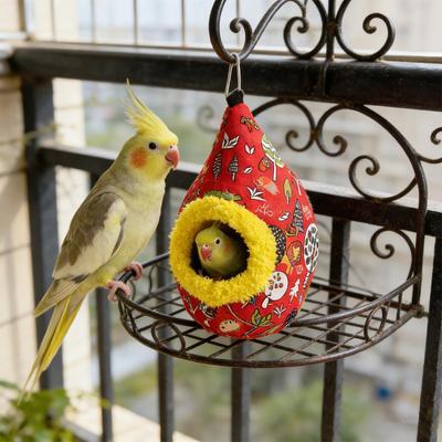 Bird Hammock Plush Nest Small and Medium-sized Parrot Plush Thick Cold Insulation Warm Budgie Nest Hanging Bird Parrot Nest