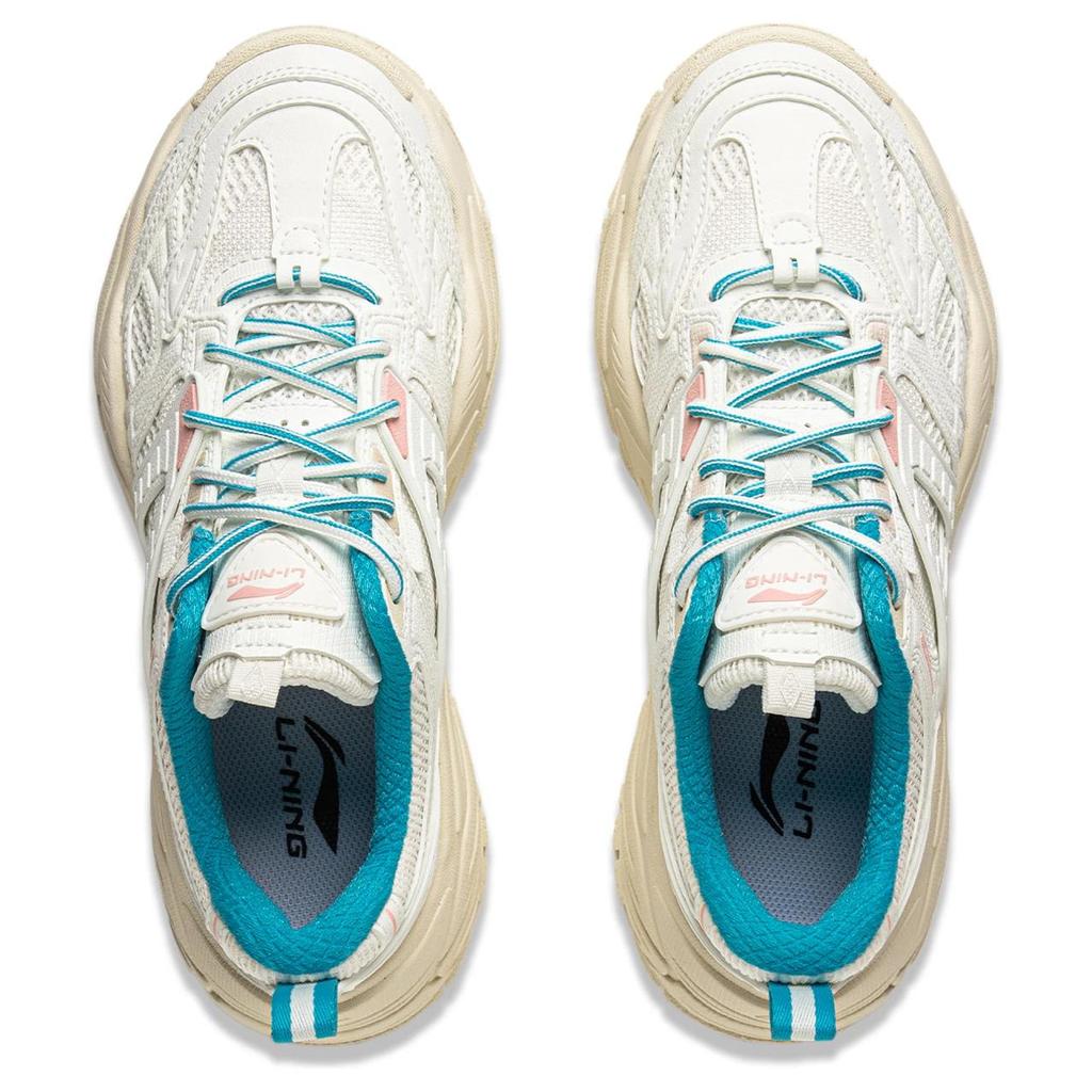 New LiNing Red Sugar 2 Anti-Slip And Wear-Resistant Rebound Low-Top Casual Shoes Women's White AGCV124-1