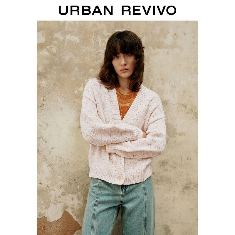 UR 2024 Spring Women's Relaxed V-Neck Knit Cardigan