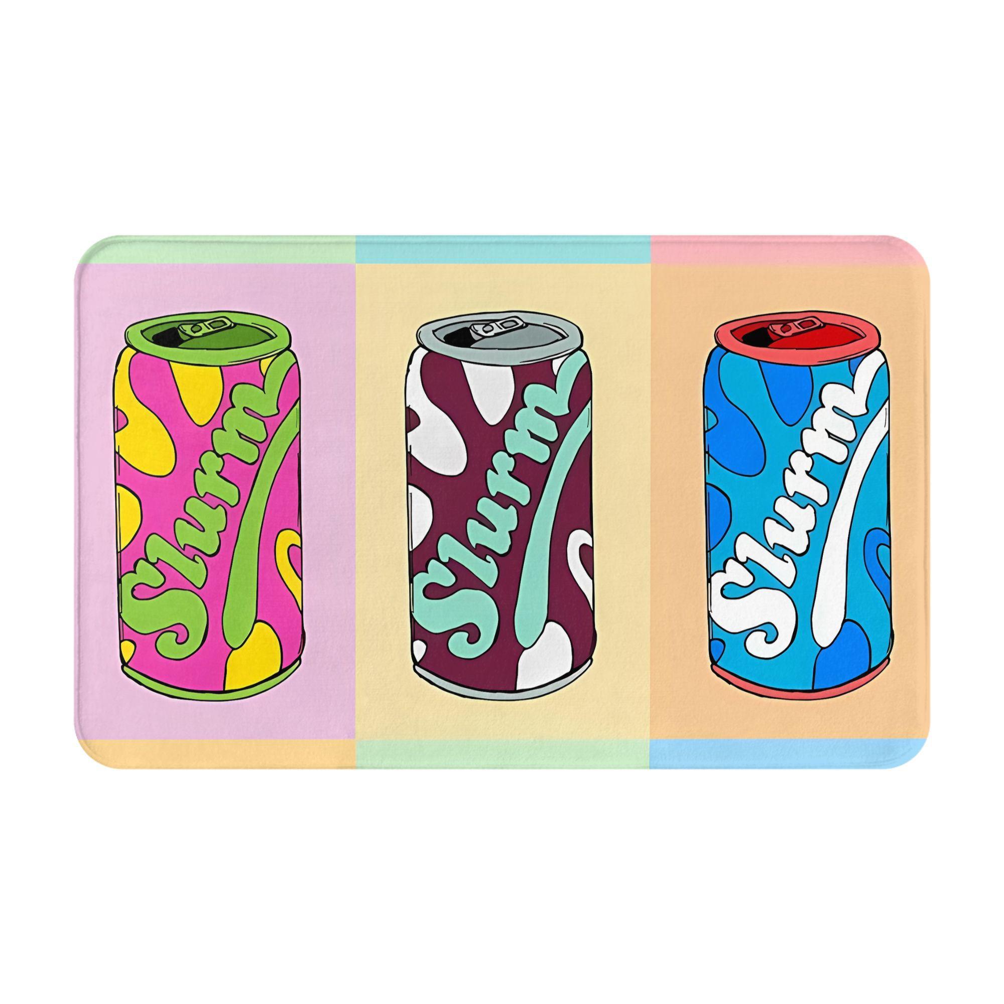 

1pc Christmas Decor Non-Slip Entrance Mat Slurm Soda Pop Bath Kitchen Rug Outdoor Carpet Flannel Design 40cm x 60cm
