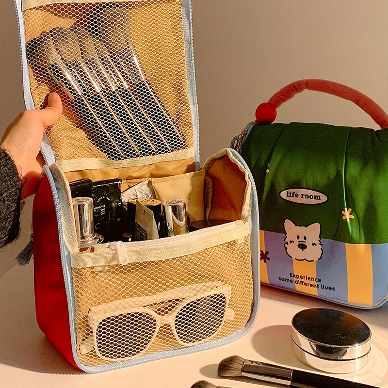 Portable Women Makeup Bag Cosmetics Storage Bags Zipper Wash Beauty Pouch Cosmetic Cases Large Capacity Toiletries Organizer