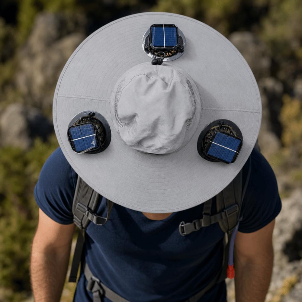 UV Protection Summer Fan Visor Cap Breathable Fishing Bucket Hat Solar Fan Hat Hiking