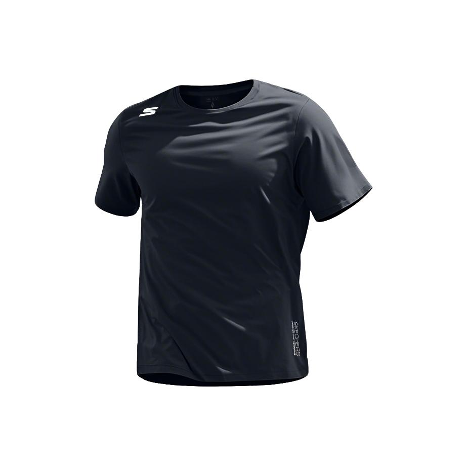 Skechers Breathable Simple Solid Color Trendy Short Sleeve T-Shirt Men tops P225M291-0018 S