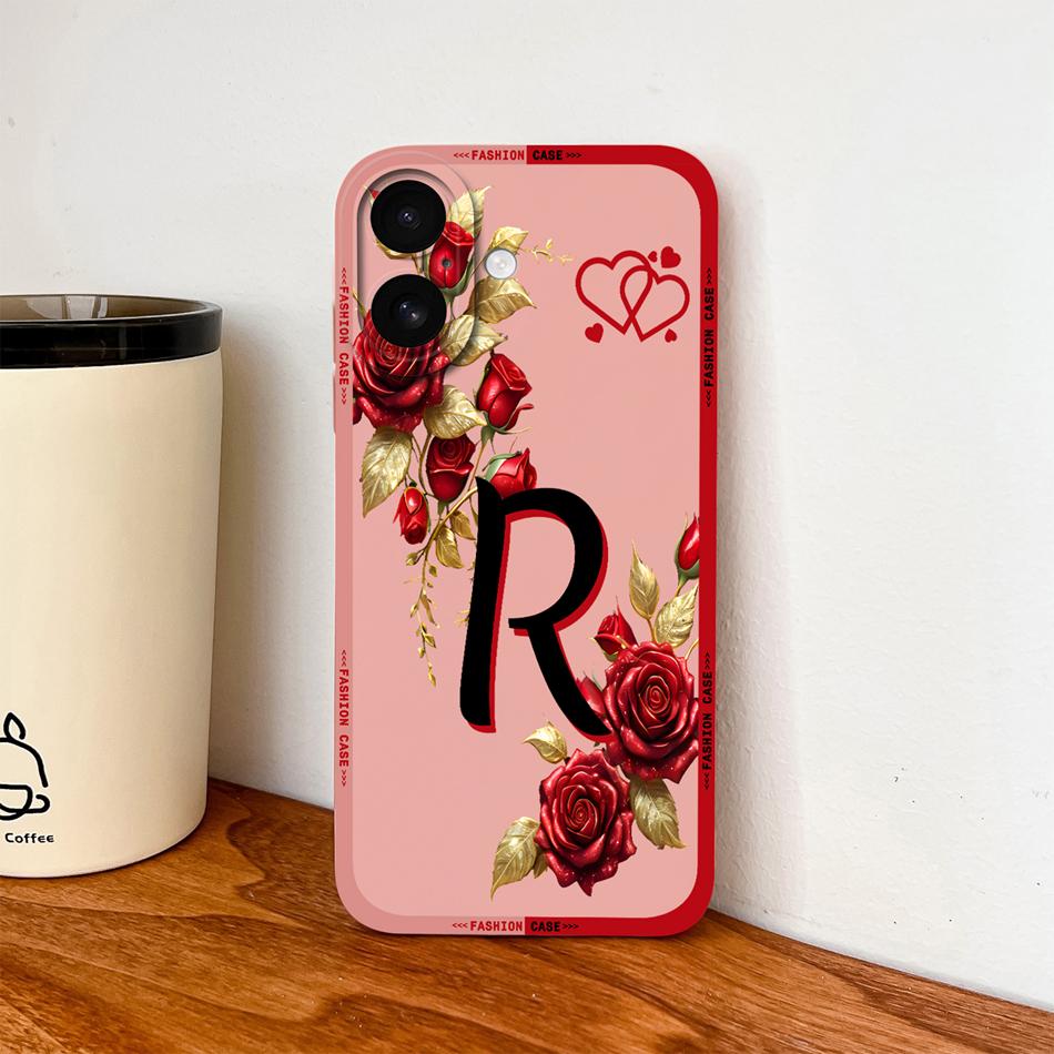 For iPhone 17 Pro Max 17 Air Phone Cover Flower Name Letters High Quality Case For iPhone17 Soft Silicone Shockproof Housing