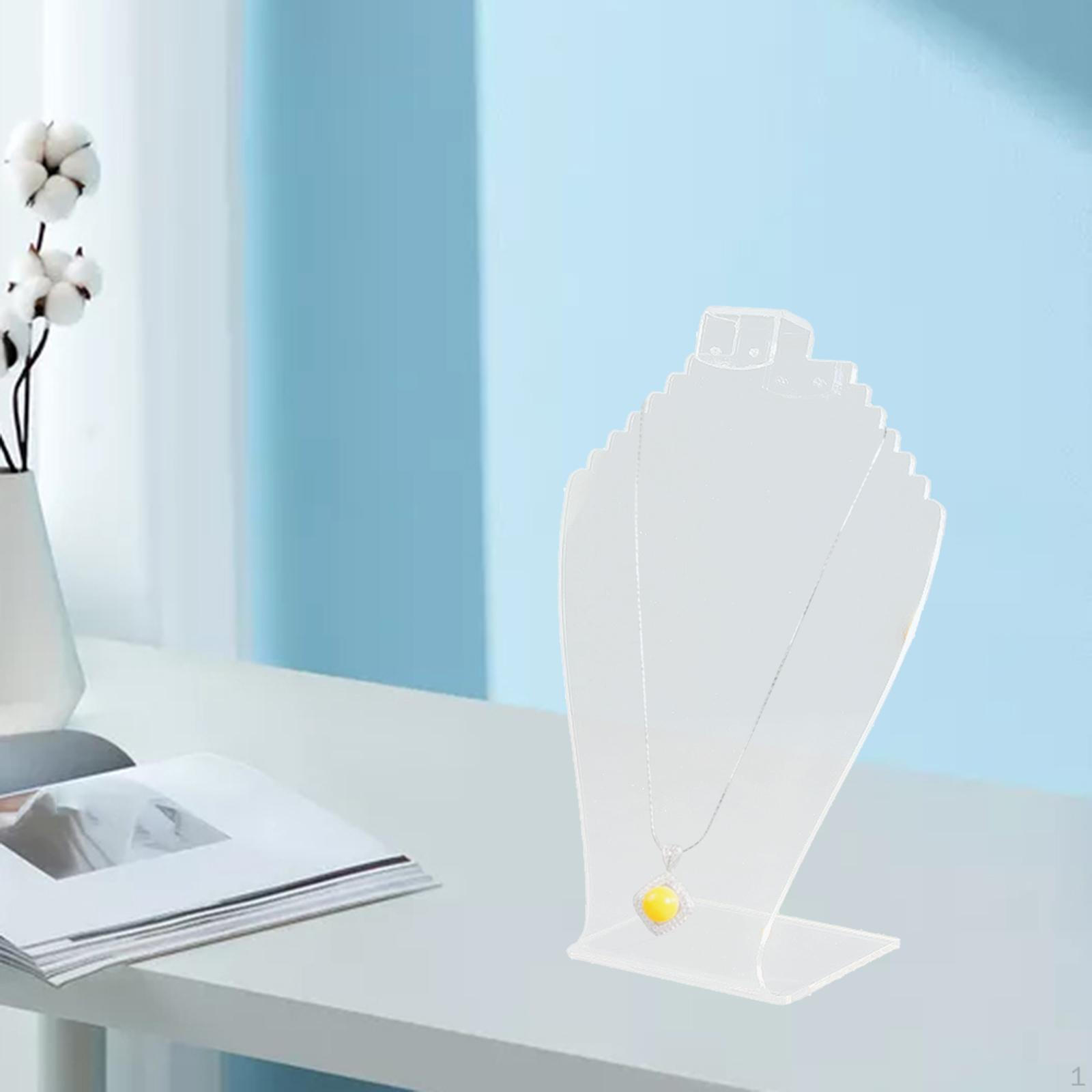 Белый полимерный кулон, серьга, цепочка, подставка-бюст для демонстрации ювелирных изделий, органайзер Transparent