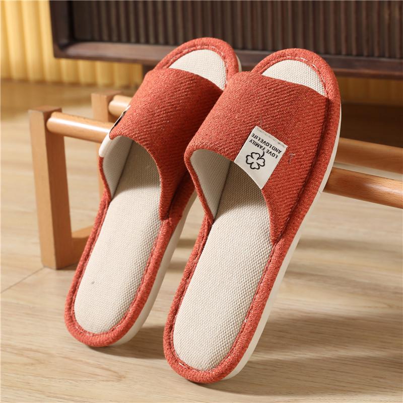 2023 Summer Cotton & Linen Non-Slip Indoor Slippers for Men & Women - Silent & Comfortable