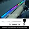 For Tesla Model 3/Y 2017-2023 Streaming Ambient Light Dashboard Flow Light Remote/APP Control USB Ambient Strip Lamp Decoration