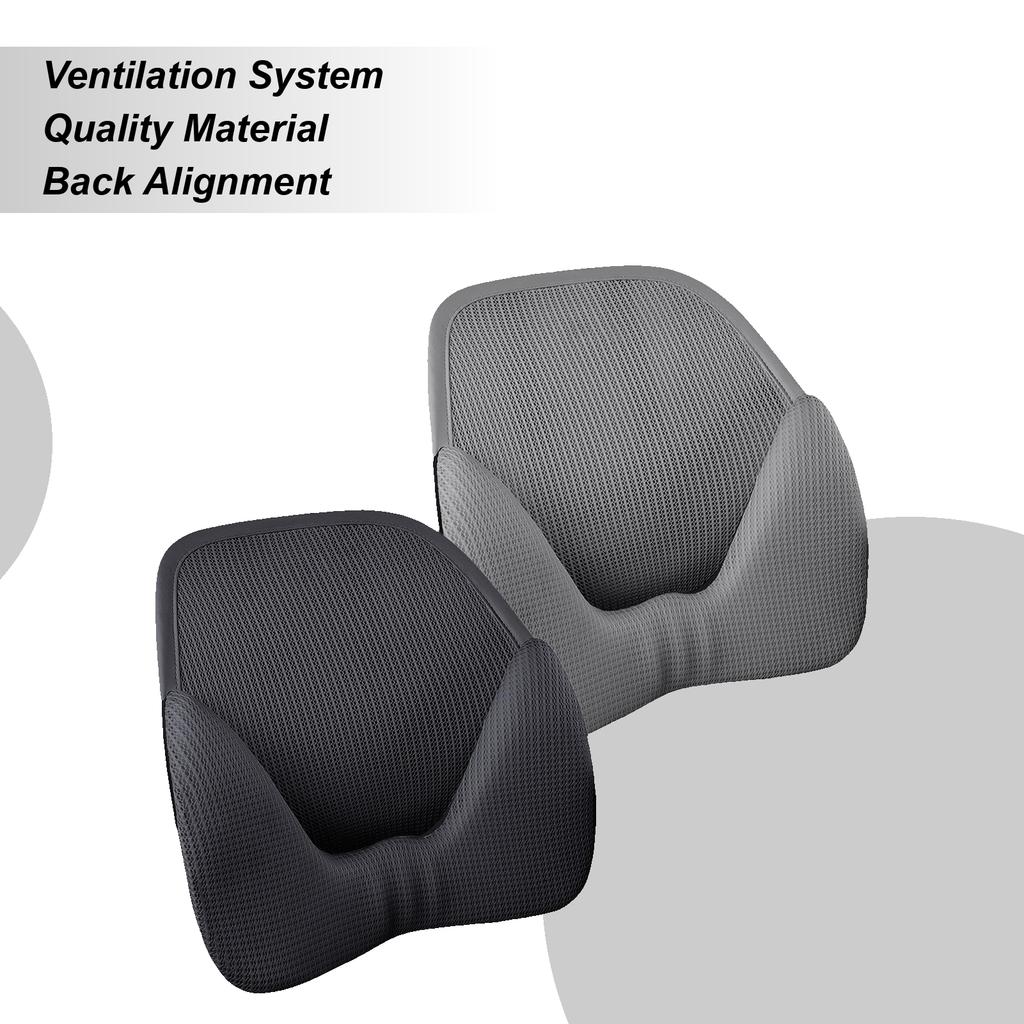 Lumbar Support Pillow For Car Memory Foam Breathable Cushion Back Cushion For Body Rest Long Sitting Driving Travel Car Airplane