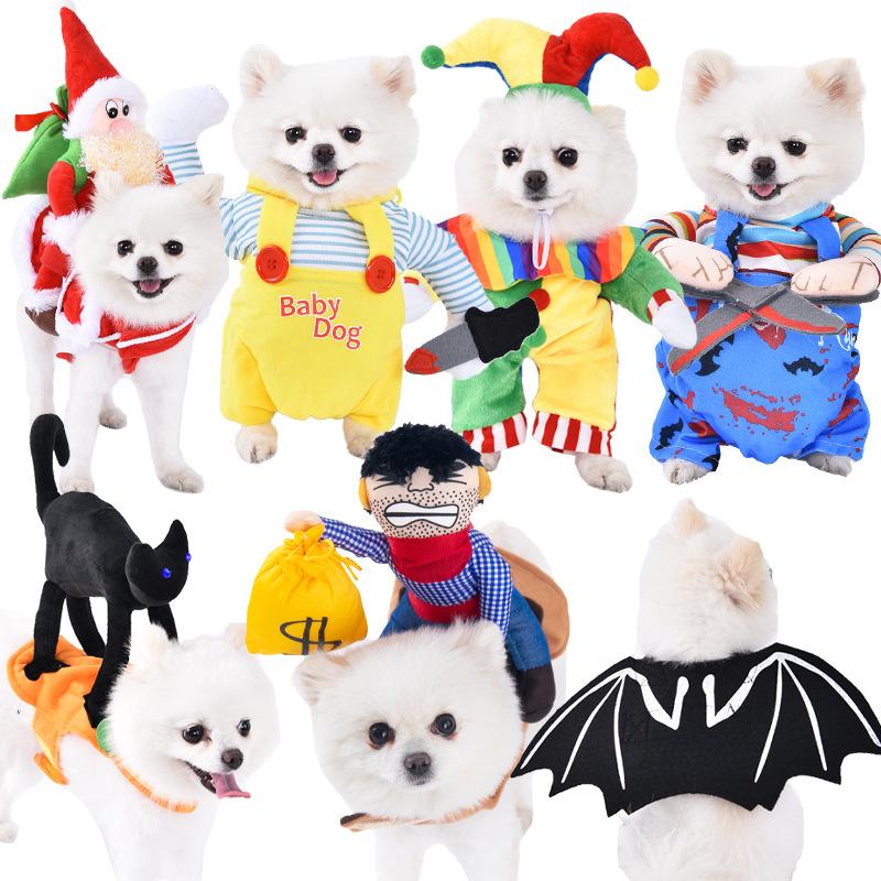 Costume Divertente Creativo per Cani e Gatti di Piccola Taglia per Halloween Giacca per Cani Piccoli Vestito per Gatti Teddy Abbigliamento per Cani a Tema Halloween per Cani Piccoli