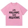 Le Malvinas Sono Argentine Orgoglio Argentino Stampa Lettere Maglietta Unisex Moda Casual Manica Corta Unisex Girocollo Cotone Top Largo