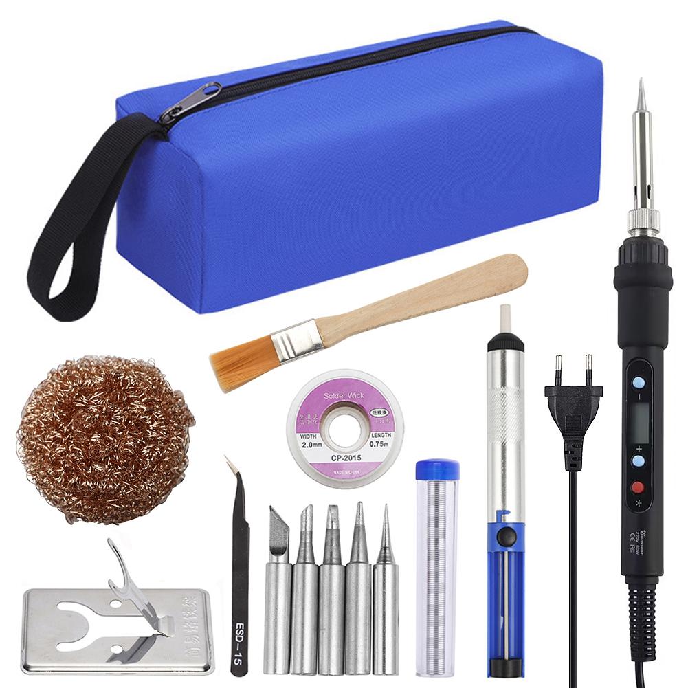 New Digital Display Adjustable Temperature Electric Soldering Iron Black 80W 110V / 220V Solder Welding Desoldering Repair Tools