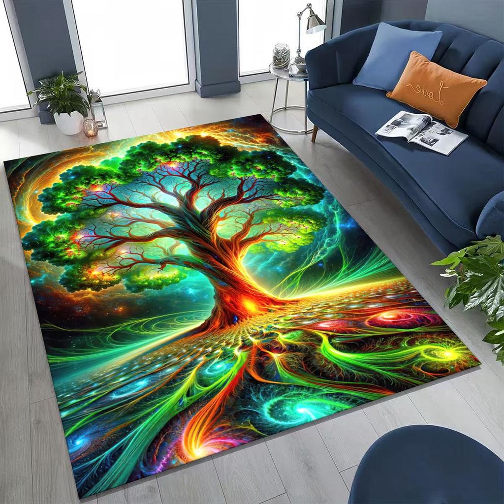 Nordic Dream Tree of Life Symbol Totem Yggdrasil Rug for Bedroom Living Room Sofa Home Doormat Decor,kid Non-slip Floor Mat Gift