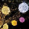 New Year 20/28CM Festoon Rattan Ball Light LED 220V Christmas Tree Light String Rattan Ball Garden Decor Hanging Lamp Tree