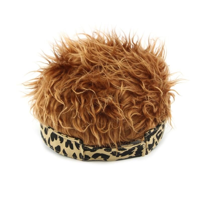 Men's Leopard Print Wig Cap Women's Baseball Cap