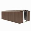 VidaXL Garden Shed 257x489x181 Cm Metal Brown 143351