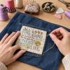 Beginners Crafting Materials 1/2Pcs Prayer Fabric Square, Religious Quilt Square with Text & Flower Sewing Projects Print, DIY Craft for Quilting