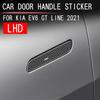 LHD Car Black Carbon Fiber Door Handle Exterior For KIA EV6 Accessories 2022 EV 6 CV ~2023 Door-Handle-Cover Car