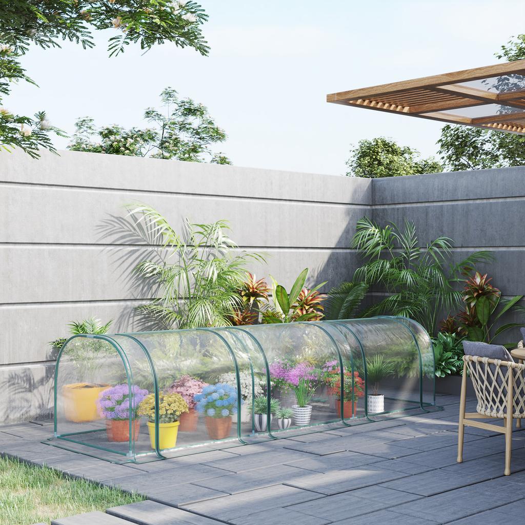 350  X 100 Cm Low Tunnel Greenhouse - Clear