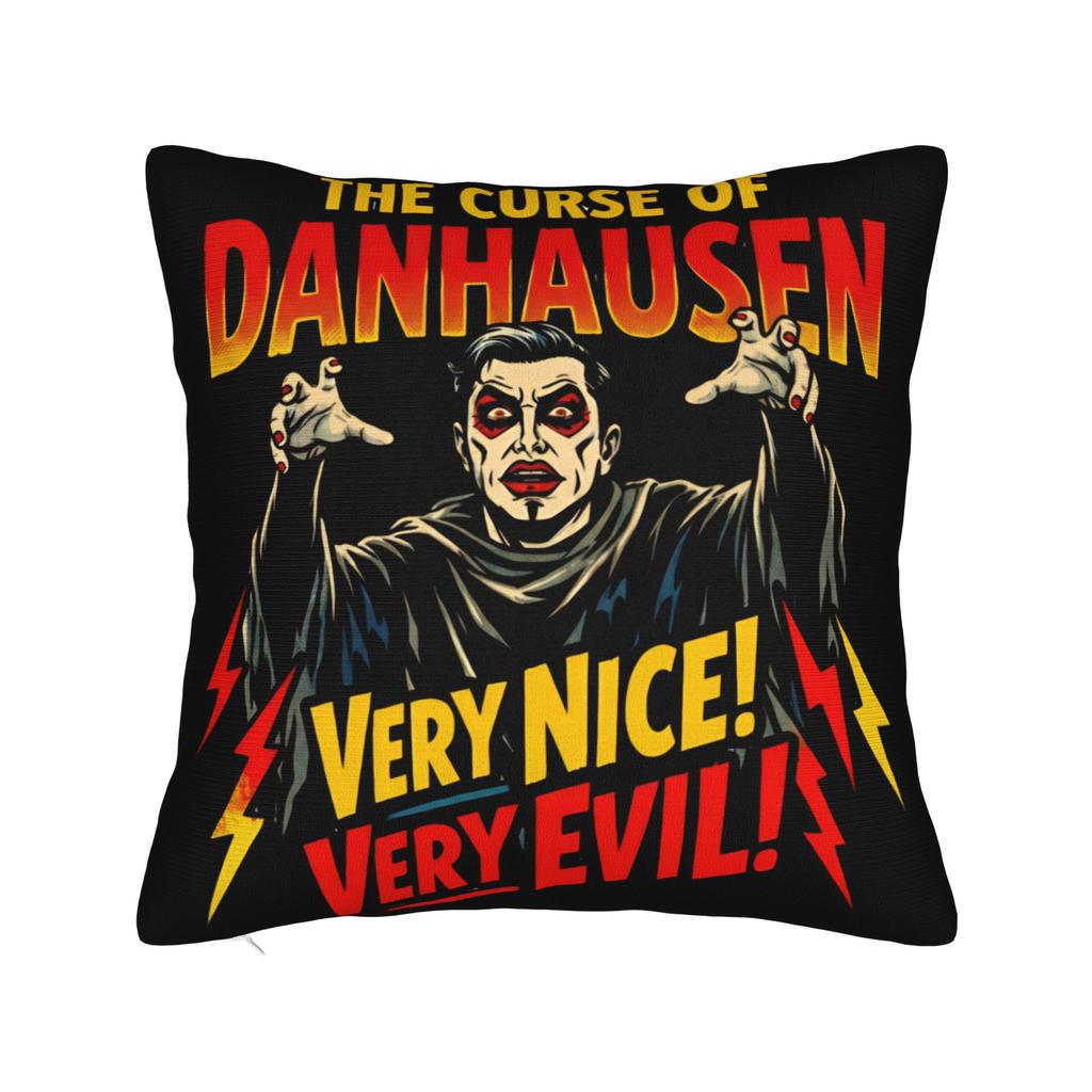 The Many Faces Of Danhausen Square Pillow Cases Cushion Covers Awesome Zipper Decorative Pillowcase for Home 40*40cm