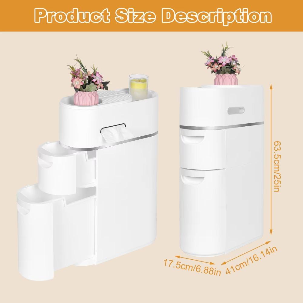 Large Capacity Gap Storage Organizer Movable Plastic Storage Rack  Small Spaces