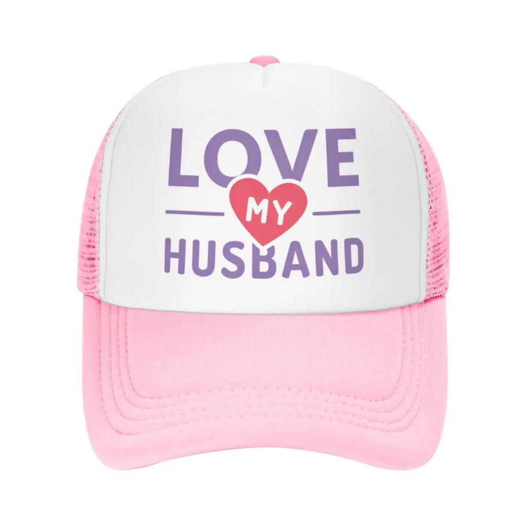Custom I Love My Husband Baseball Cap Hip Hop Women Unisexs Adjustable Trucker Hat Autumn Personalized Dad Hat