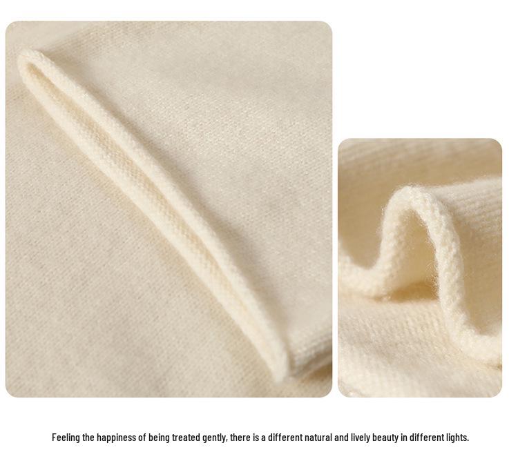 Autumn/Winter Women's 30% Cashmere Loose Knit Five-Sleeve Top
