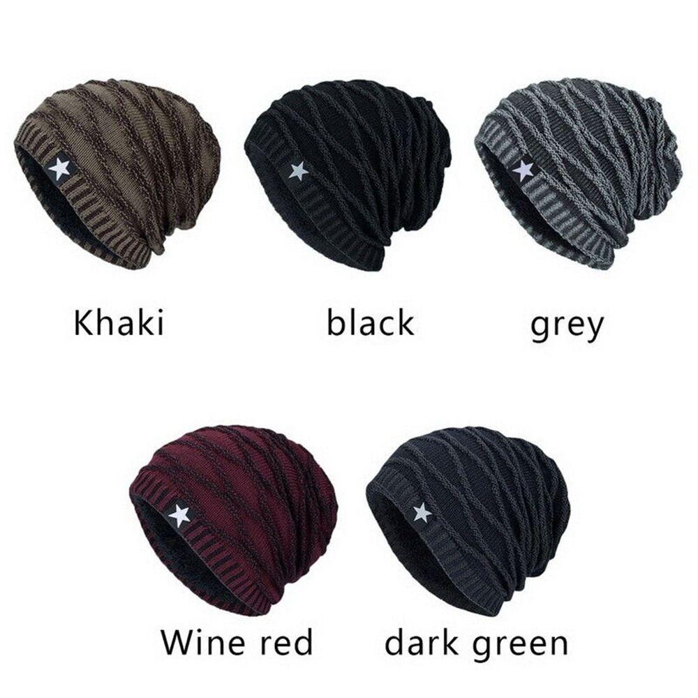 Men Women Warm Thermal Soft Ski Cap Beanie Hat Skullies Hat Knitted Cap