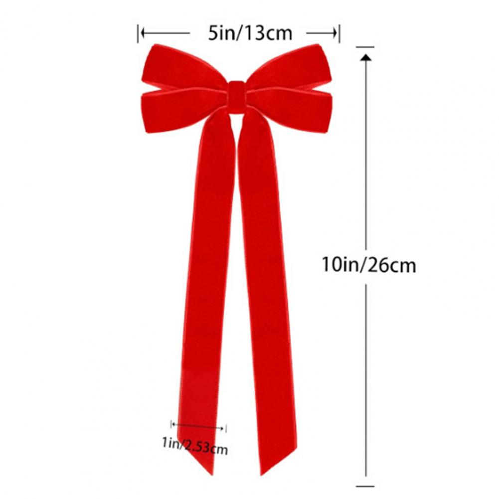 Christmas Ribbon Decoration Rustic Vintage Christmas Velvet Bows for Diy Crafts Tree Decoration Set for Thanksgiving