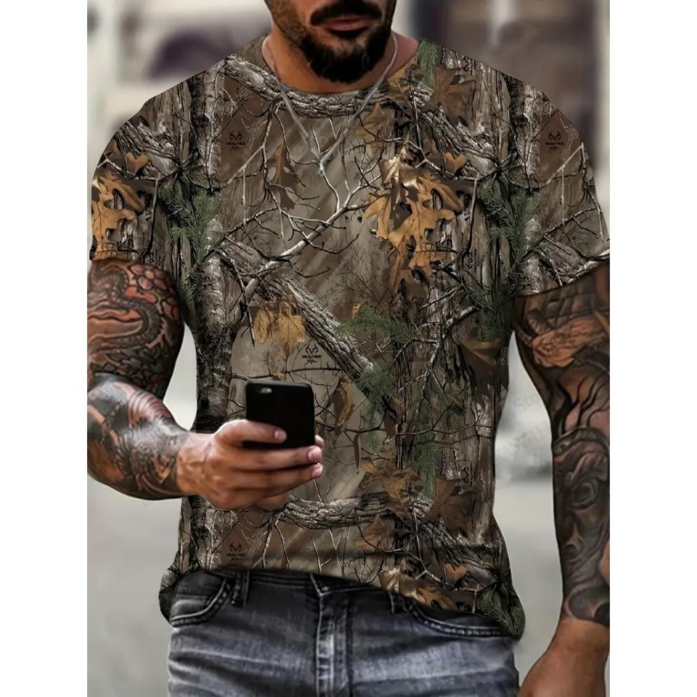 Men's Tactical Camo Camouflage 3d Print T-shirt Men Women Fashion Short Sleeve Tshirt Kids Tops Tees Men Clothing Outdoor Sports