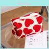 Elegante Neceser de Terciopelo con Estampado de Corazones de Gran Capacidad para Viajes y Almacenamiento en Casa