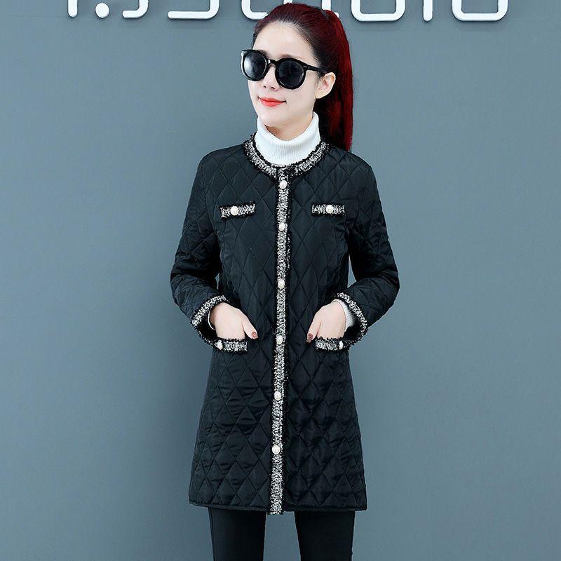 

Женская зимняя свободная хлопковая одежда средней длины, ромбовидного плетения, легкий пуховый хлопок, женское утолщенное пальто 4XL 140-75kg