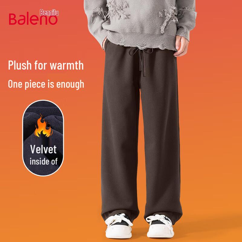 

Baleno Men s Fleece-Lined Wide-Leg Trousers XL