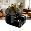 360 Degree Fully Rotatable NEMA 5 15P Male Plug 15A 125V ETL Support for Flexible Angling with 18/16/14AWG Power Cords