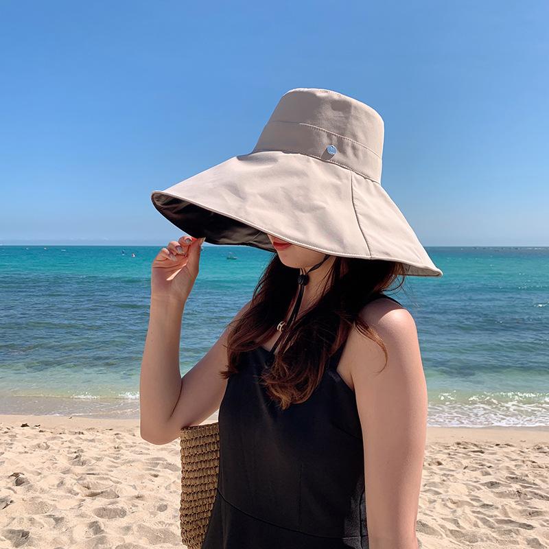 Women's UV protection large brim fashionable versatile large face covering sun hat sun protection hat
