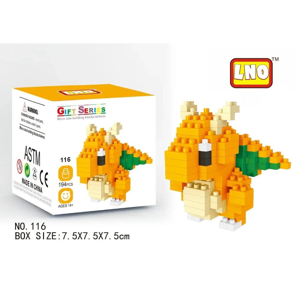 Kawaii LNO Pokemon Micro Building Blocks Snorlax Blastoise Gengar Charmander Bulbasaur Pikachu Mini Brick Figures For Kids Toys