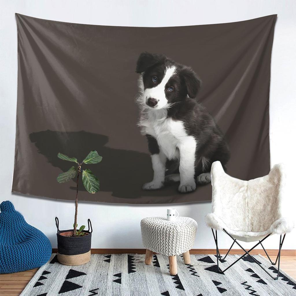 Border Collie Tapestry Decor Art Aesthetic Tapestries for Living Room Bedroom Home Wall Cloth Wall Hanging