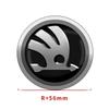CGZ1 56mm Car Wheel Hub Center Cover Logo Sticker For Skoda Octavia MK2 MK3 2 3 A7 Fabia Karoq Kodiaq Superb Rapid Kamiq Scala Yeti