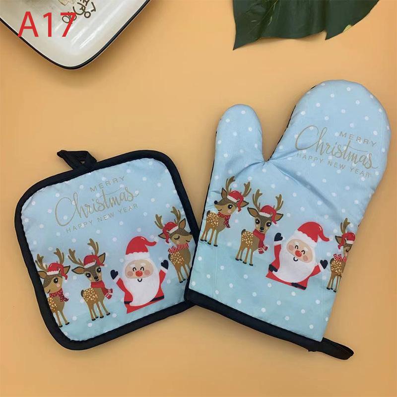 Cotton Fashion Kitchen Pad Cooking Microwave Baking BBQ Oven Potholders Oven Mitts Kitchen Gloves Mitts