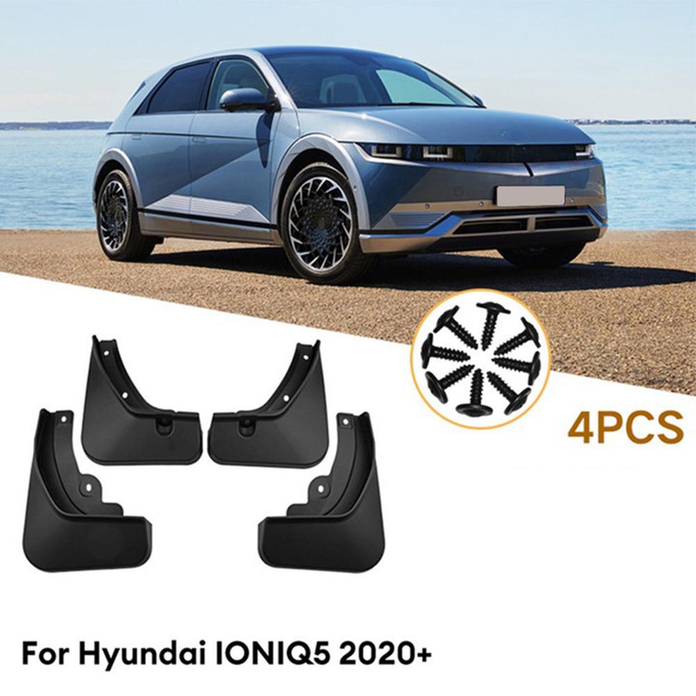 4Pcs Black Car Fenders Mudguard For Hyundai Ioniq 5 + Splash Guards Fender Mud Flaps Guards Exterior Parts Car