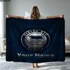 1PC Hertha BSC Custom Name Patterned Flannel Blanket Suitable For All Seasons for Home Decor Warmth and Comfort Gifts Holiday Present