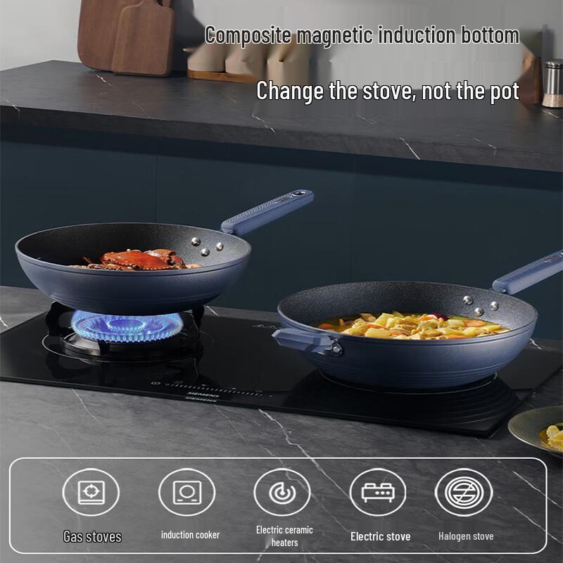 COOKER KING Valley Deep Blue 34cm Non-stick Wok
