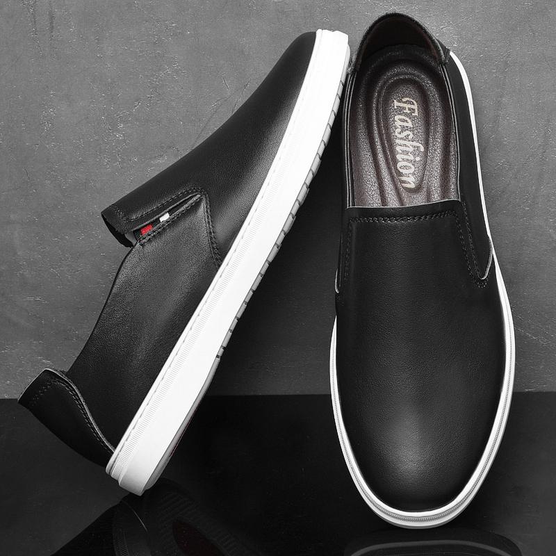 Italy Men Casual Shoes Summer Genuine Leather Loafers Office Shoes For Men Driving Moccasins Comfortable Slip On White Footwear