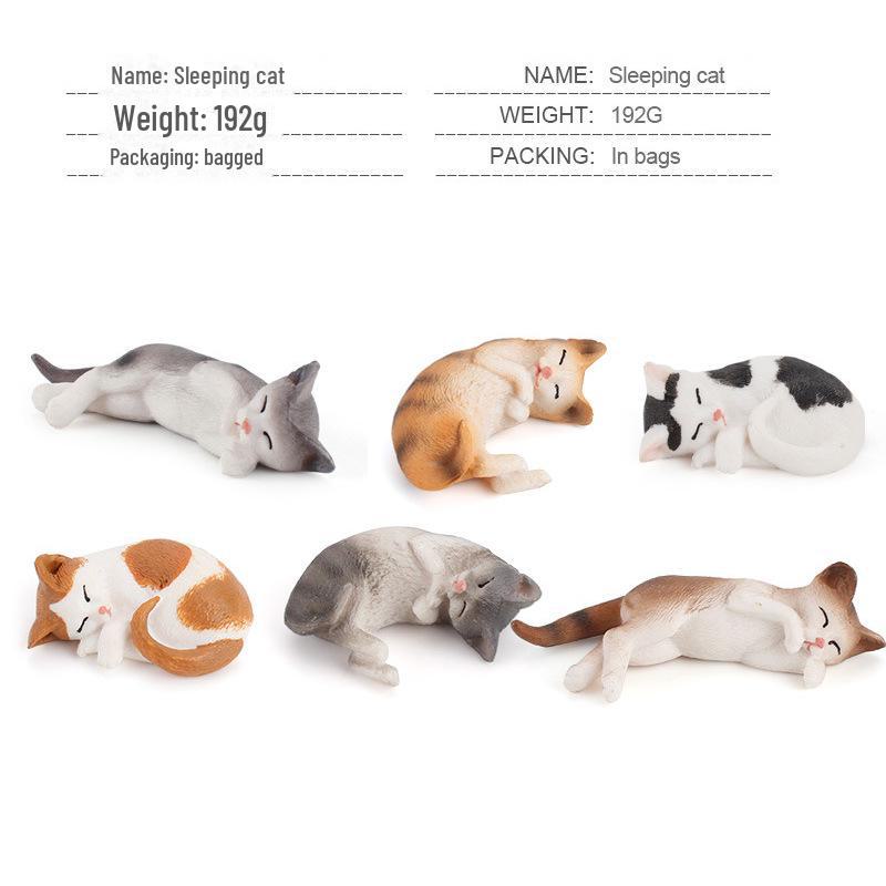 Seashell Cat Figurine: Realistic Kitten Toy Model