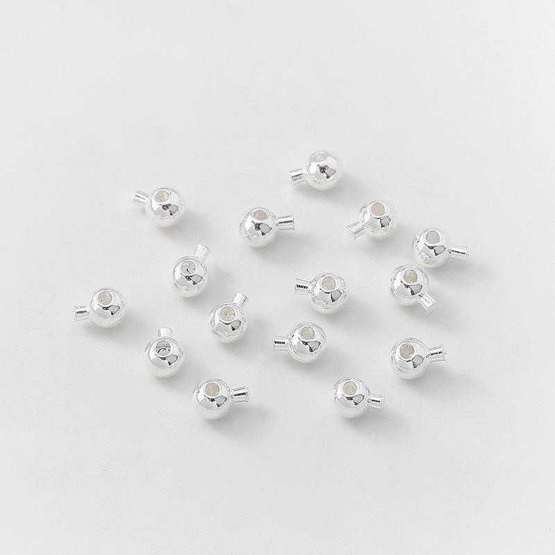 20Pieces Convenient Bead Positioning Clasps Stopper Spacer Bead Crimp End Beads Jewelry Accessories for Handmade Crafts.