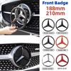 CSF1 1pc 188mm 210mm ABS Car Front Grille Badge Decal Cover Emblem For Mercedes Benz A_B_C_E_S Class GLA CLA GLE GLK CLK CLS GLS GLC