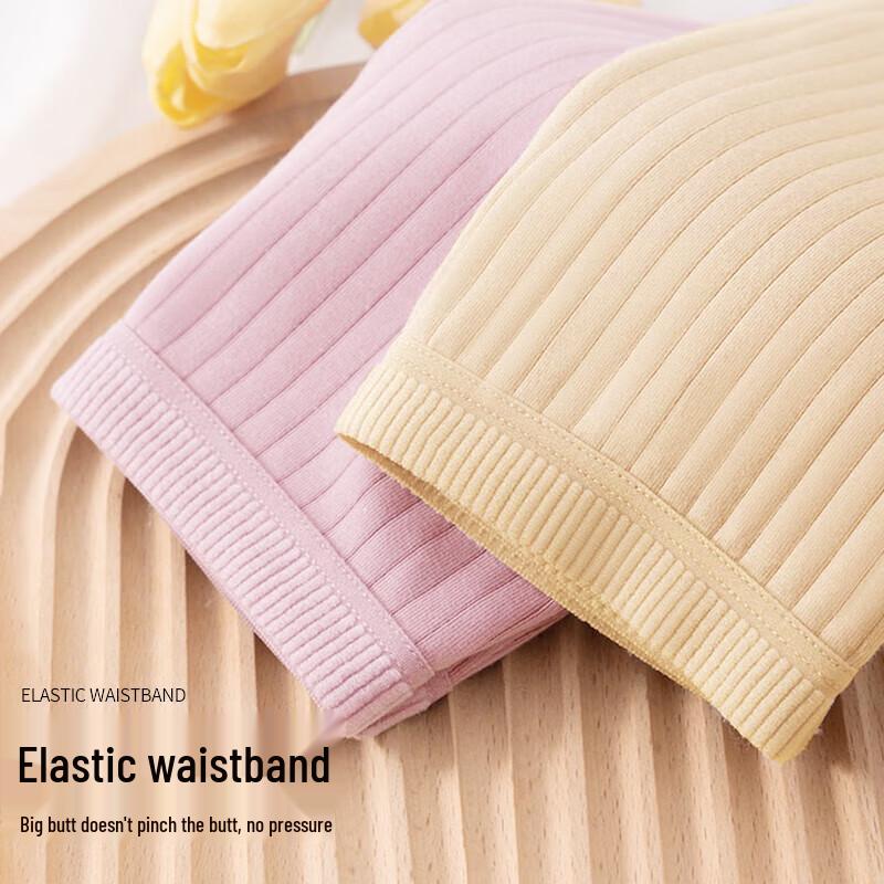 Yiershuang Women's Plus Size 10A Antibacterial High-Waist Cotton Briefs