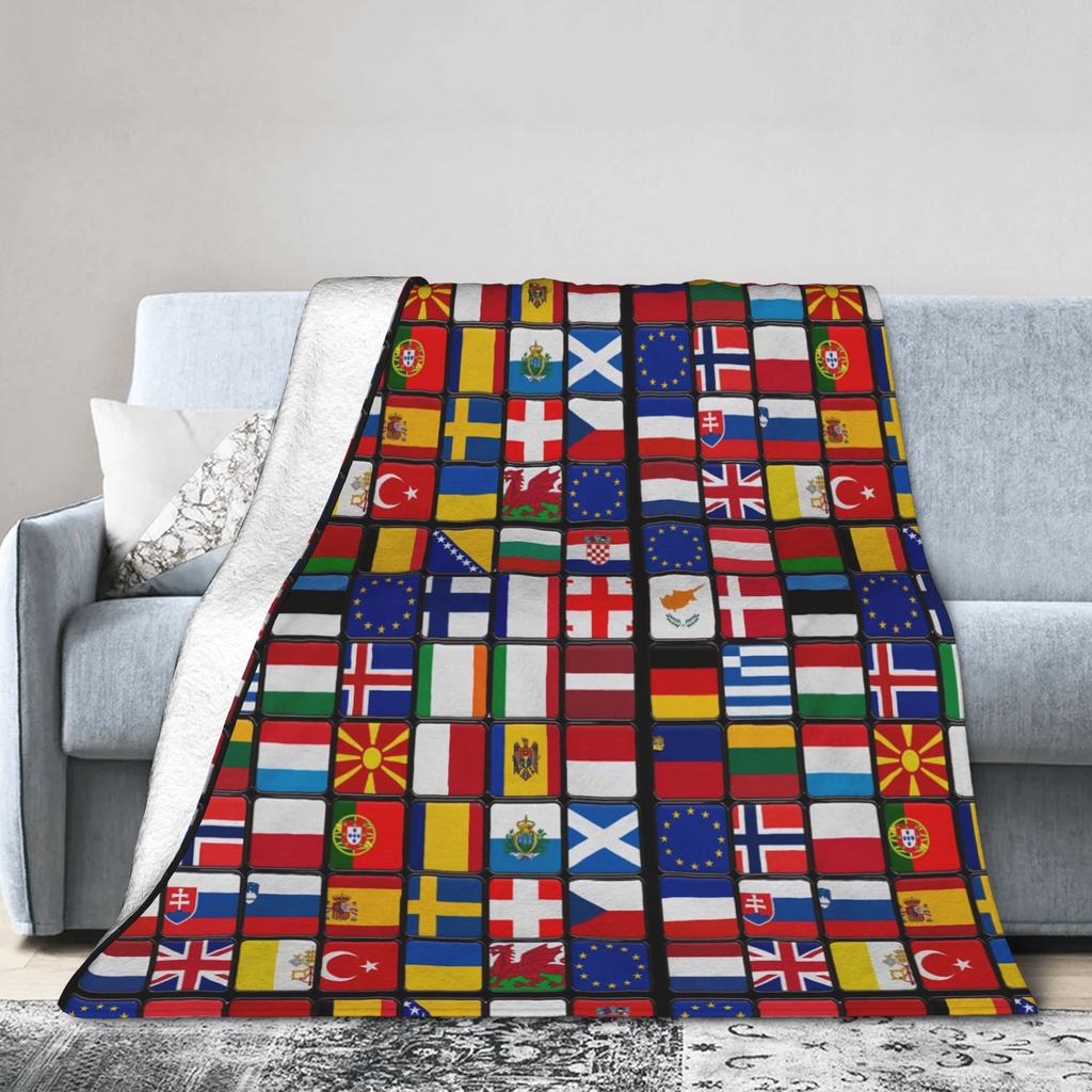 Flags Of All Countries (12) Blanket Quality Warm Soft Throw Blanket Winter Girls Boys Bedroom Comfortable Bedspread