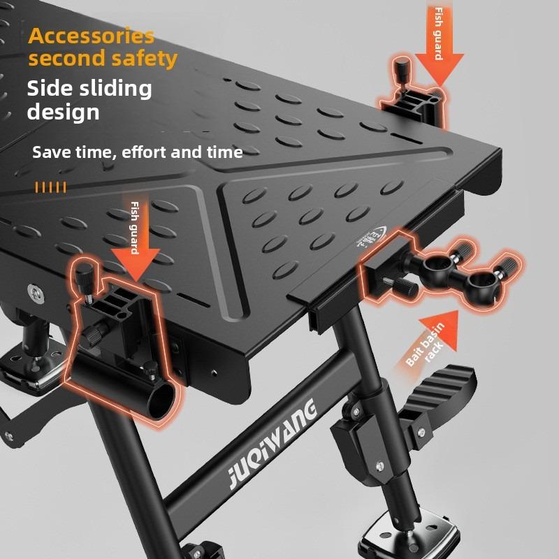2025 Nova Plataforma de Pesca Multifuncional Telescópica Dobrável Ultraleve de Liga de Alumínio Espessada Pequeno Suporte de Pesca