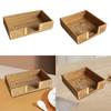 Woven Flat Napkin Basket Tray, Handcrafted Flat Napkin Holder Basket, Flat